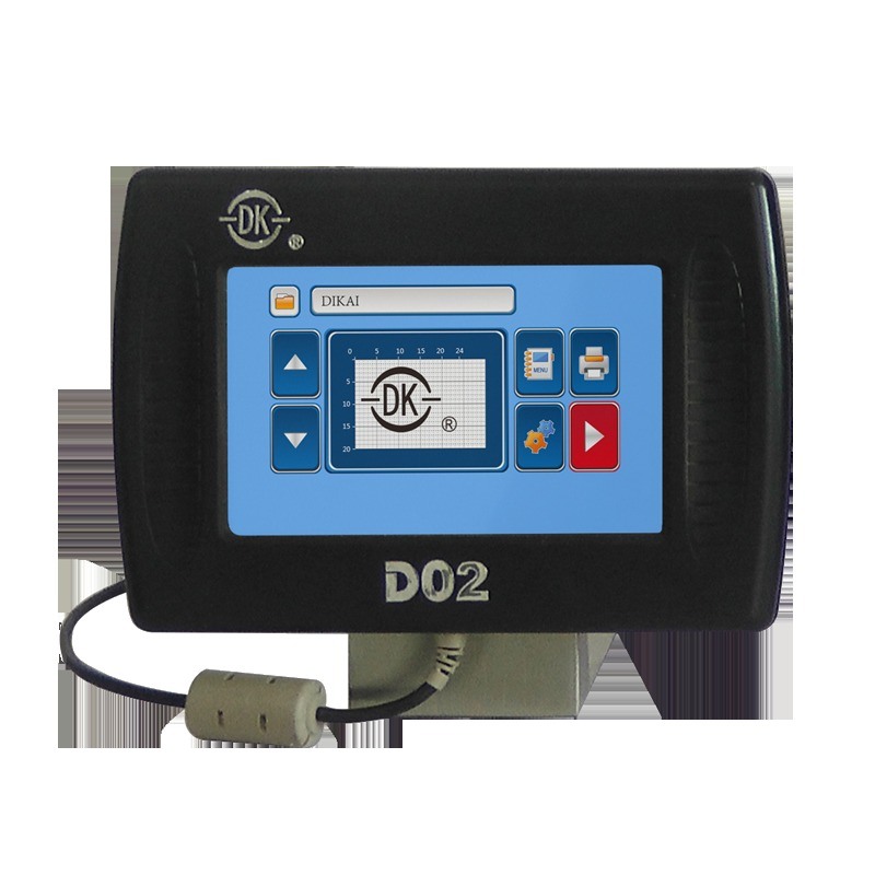 طابعة نقل حراري DIKAI D02 برأس طباعة 24 مم بدقة 200 نقطة في البوصة وسرعة طباعة 120 جزء في المليون للآلة التعبئة الرأسية