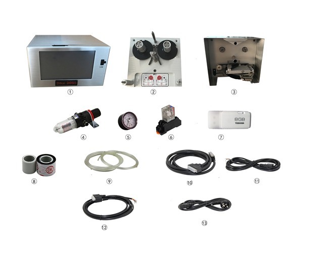 DIKAI D05S الطابعة التلقائية لتحويل الحرارة مع مساحة الطباعة القصوى 53mm * 150mm وإمدادات الهواء 6bar / 90psi